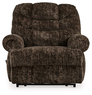 Recliner In Solid Chocolate Fabric