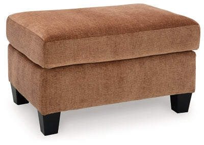 Ottoman In Solid Clay Fabric