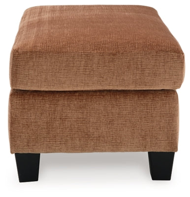 Ottoman In Solid Clay Fabric