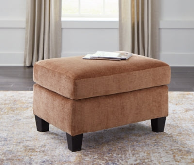 Ottoman In Solid Clay Fabric