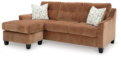 Sofa Chaise In Solid Clay Fabric