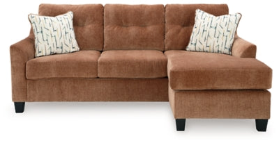 Sofa Chaise In Solid Clay Fabric