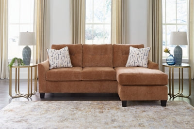 Sofa Chaise In Solid Clay Fabric