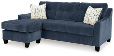 Sofa Chaise In Solid Ink Fabric