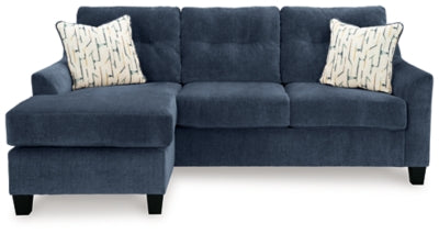 Sofa Chaise In Solid Ink Fabric