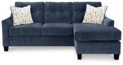 Sofa Chaise In Solid Ink Fabric