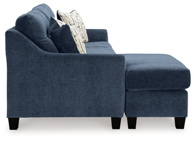 Sofa Chaise In Solid Ink Fabric
