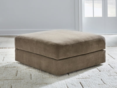 Ottoman With Storage In Solid Coffee Fabric