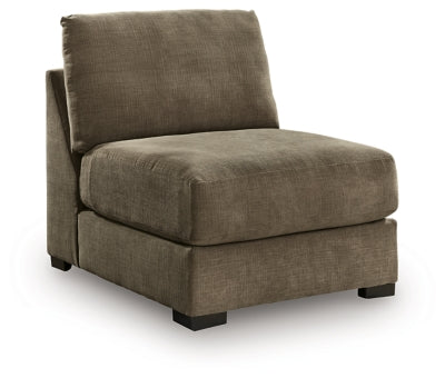 Armless Chair In Solid Coffee Fabric