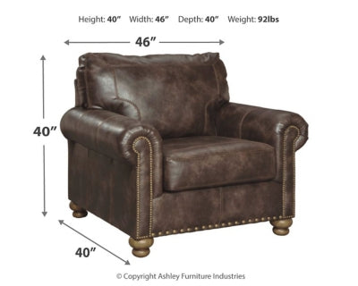 Chair In Solid Coffee Fabric