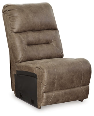 Armless Chair In Solid Fossil Fabric