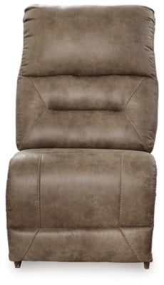 Armless Chair In Solid Fossil Fabric