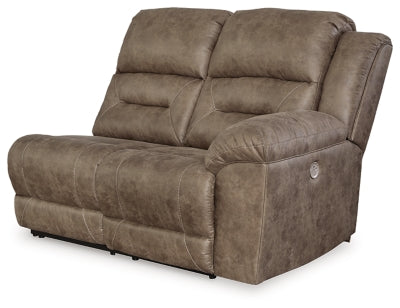 Right-Arm Facing Power Reclining Loveseat In Solid Fossil Fabric