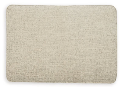 Ottoman In Solid Natural Fabric