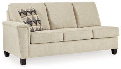 Left-Arm Facing Sofa Sleeper In Solid Natural Fabric