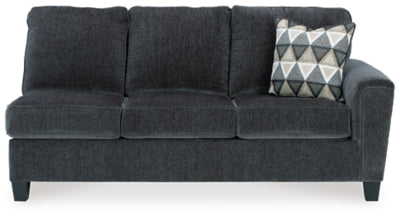 Right-Arm Facing Sofa In Solid Smoke Fabric