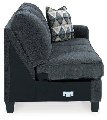 Right-Arm Facing Sofa In Solid Smoke Fabric