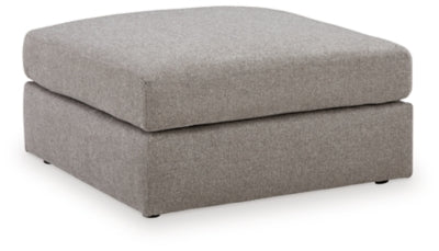 Oversized Accent Ottoman In Solid Smoke Performance Fabric;Next-Gen Nuvella™;Fabric
