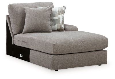 Right-Arm Facing Corner Chaise In Solid Smoke Performance Fabric;Next-Gen Nuvella™;Fabric