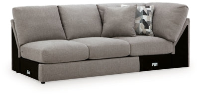 Right-Arm Facing Loveseat with Wedge In Solid Smoke Performance Fabric;Next-Gen Nuvella™;Fabric