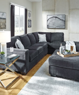 Oversized Accent Ottoman In Solid Slate Fabric