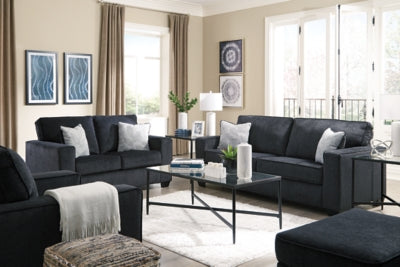 Queen Sofa Sleeper In Solid Slate Fabric