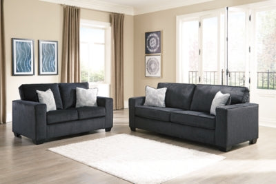 Queen Sofa Sleeper In Solid Slate Fabric