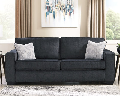 Queen Sofa Sleeper In Solid Slate Fabric