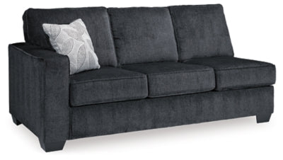 Left-Arm Facing Sofa In Solid Slate Fabric