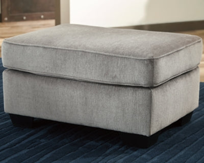 Ottoman In Solid Alloy Fabric