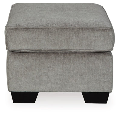 Ottoman In Solid Alloy Fabric