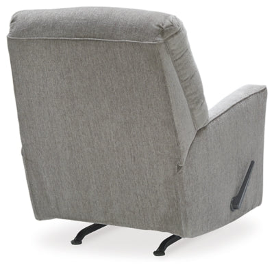 Recliner In Solid Alloy Fabric