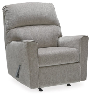 Recliner In Solid Alloy Fabric
