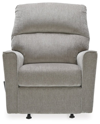 Recliner In Solid Alloy Fabric