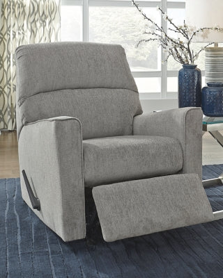 Recliner In Solid Alloy Fabric
