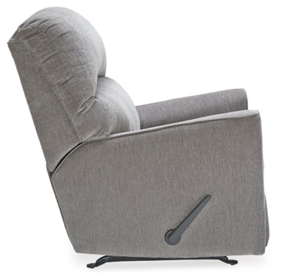 Recliner In Solid Alloy Fabric