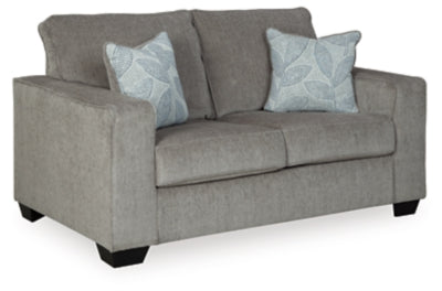 Loveseat In Solid Alloy Fabric