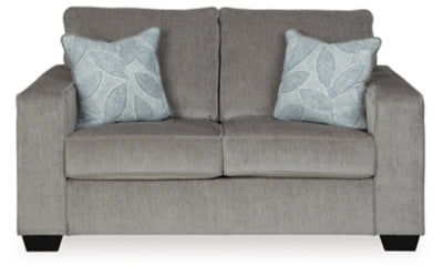 Loveseat In Solid Alloy Fabric