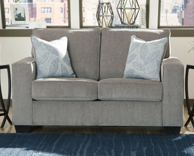 Loveseat In Solid Alloy Fabric