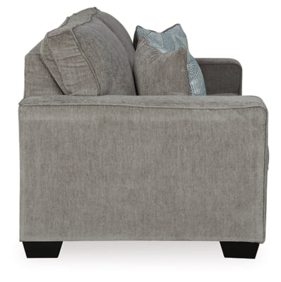 Loveseat In Solid Alloy Fabric