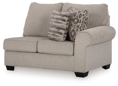 Right-Arm Facing Loveseat In Solid Umber Fabric