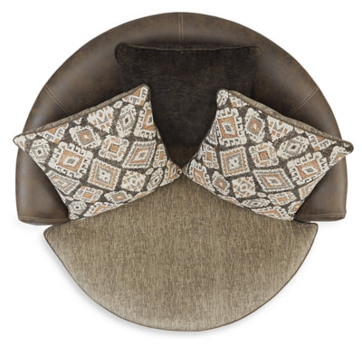 Oversized Chair In Solid Chocolate Fabric