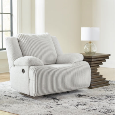 Recliner In Solid Alloy Fabric