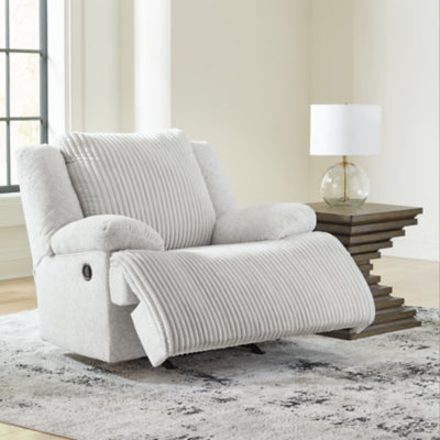 Recliner In Solid Alloy Fabric