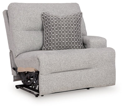 Right-Arm Facing Power Recliner In Solid Pewter Next-Gen Nuvella™;Fabric;Performance Fabric