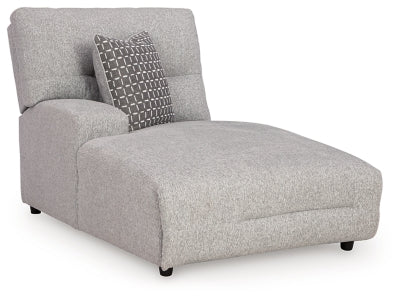 Left-Arm Facing Power Reclining Back Chaise In Solid Pewter Next-Gen Nuvella™;Fabric;Performance Fabric