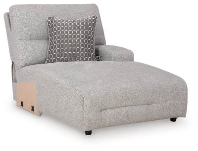 Right-Arm Facing Power Reclining Back Chaise In Solid Pewter Next-Gen Nuvella™;Fabric;Performance Fabric