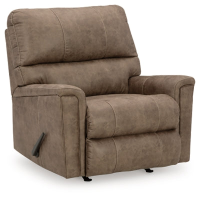 Recliner In Solid Fossil Fabric