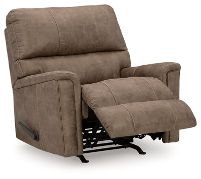 Recliner In Solid Fossil Fabric