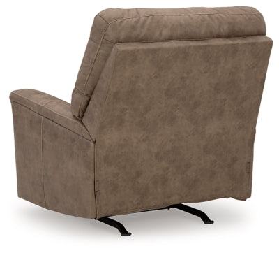 Recliner In Solid Fossil Fabric